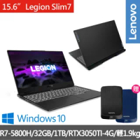 【Lenovo送1TB外接硬碟】聯想Legion S7 15.6吋電競筆電 82K8004TTW(R7-5800H/32GB/1TB/RTX3050TI/W10)