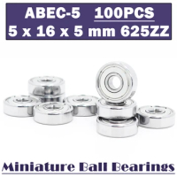 625ZZ ABEC-5 ( 100 PCS ) 5*16*5 mm Miniature Ball Bearings 625ZZ EMQ Z3V3