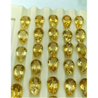 1 Pc Natural Citrine Cutstone Gemstone calibrated sizes available Pear Shape 6x9 , 8x12, 11x17, 10