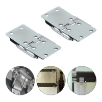 2Pcs Luggage Box Support Hinges Wooden Toolbox Aluminum Box Hinges Suitcase Fitting Cabinet Air Box Hinges 8 Holes