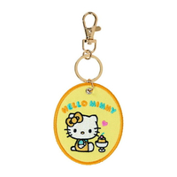 【震撼精品百貨】Hello Kitty 凱蒂貓~日本三麗鷗sanrio Mimmy kitty刺繡布鑰匙圈-2025角色大賞*48728