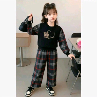 SETELAN ANAK PEREMPUAN / SET KOTAK / Stelan Anak / Bahan Babyterry Premium / size 8-14 Thn / Best Se