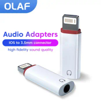 Olaf Lightning To 3.5mm Earphone Adapter 3.5 Jack USB C Audio Converter for ios 14 13 12Pro Max IOS to 3.5mm Headphone Connector