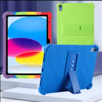 Tablet Stand Funda Case For Apple ipad10 A2696 Silicone Protective Shell For Apple ipad 10 +pen