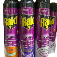 [ Giá Sốc Mua COMBO 2 chai ] Raid Bình Xịt Côn Trùng 520ml Hương Cam Chanh & Lavender Diệt Muỗi Hiệu