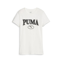 【PUMA】短T SQUAD 基本系列 白 LOGO 短袖 T恤 女(67661165 ∞)