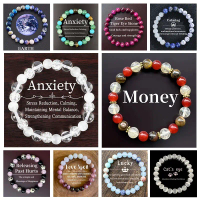 8MM Meaningful Beaded Stone Bracelet Colorful Charm Bangle Unisex Jewelry Couple Friend Gift