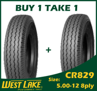 Westlake 5.00-12 8ply CR829 Bias Tire BUY 1 TAKE 1 (with Free Tube)