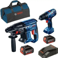 PROMO PUNCAK 12.12 Bosch GBH + GSR 180 Set Mesin Bor dan Bobok (Battery + Charger + Tas)