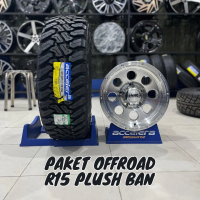 PAKETAN VELG R15 UNTUK  MOBIL JIMNY  ESCUDO TAFT FEROZA HSR DUFFY PLUSH BAN ACCELERA MT