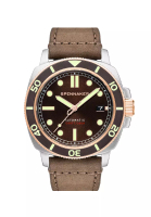 Spinnaker Spinnaker Men's 42mm Hull Diver Automatic Watch With Brown Leather Strap SP-5088
