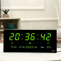 Jam Alarm Digital Jam Alarm Meja LED Jam Dinding Elektronik untuk Siswa