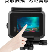 Black gold steel touch screen Diving Waterproof Housing Case for GoPro Hero 9 Protective Shell Camera Case Accessories
