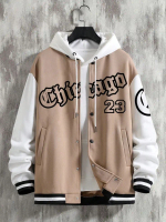 JAKET VARSITY BIG SIZE ( S-6XL ) JAKET BASEBALL KOMBINASI SABLON CHICAGO 23 BIG SIZE JUMBO OVERSIZE