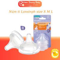Núm ti Lansinoh Momma (size S-M-L) Chính Hãng, Mới 100% Dùng Được Cho Bình Pigeon Nôi Đia Nhật Cô Rô