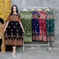 Batik Aljayani Daster Chibi Wanita Rayon Daster Chibi Kekinian MELATI Merah