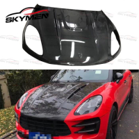 For Porsche Macan Carbon Car Front Bonnet Hood Auto Decoration Fiber Glass Body Kit Engine Rain Guard