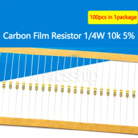Carbon Film Resistor 1 4W 10K 5% Four-color Ring Resistor (100 PCS)
