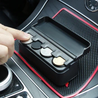 Car Organizer Rolls Plastic Pocket Dash Coins Case Storage Box Holder for ford focus honda civic 2006-2011 polo volkswagen bmw