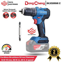 DONGCHENG - DCJZ2050i Z Cordless Brushless Driver/Hammer Drill 13 mm, 50 N-m, 20 V, 2 speed Mesin Bo