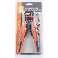 多功能剝線鉗器電纜剪刀【桔黑柄*自動剝線鉗*0.2-6.0*210*PC*150*公製】#DADADI#Y13-02492 