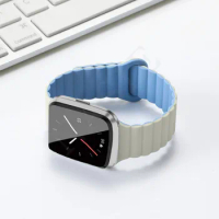 Silicone Link Loop Magnetic Strap For Fitbit Versa 2 Watch Band Bracelet for Fitbit Versa Lite Wristband Armband Fitbit Versa