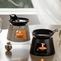 Ceramic Essential Oil Stove Aroma Burner Candle Holder Oil Lamp Yoga Smell Fragrance Censer for Indoor Home Decor