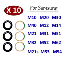 10Pcs Back Rear Camera Glass Lens Cover With Adhesive For Samsung M10 M20 M30 M40 M12 M21 M21s M31 M31s M51 M32 M22 M14 M54 M53