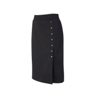 FILA #幻遊世界 女針織窄裙-黑色 5SKY-1444-BK