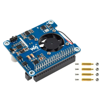 POE HAT (C), WaveSharer, dành cho Raspberry Pi 4B / 3B +, HAT trên Power Ethernet, Hỗ trợ mạng tuân 