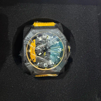 Jam Tangan Pria nivada dengan Tali Kuning dan Desain Unik untuk Gaya Anda