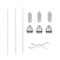 Kit Muncung Berus Udara, 3 Keping, Termasuk Muncung dan Jarum, Sesuai untuk Pemula, Profesional dan 