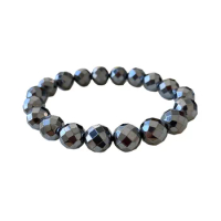 Wholesale Terahertz Natural Stone Bracelets 64 Faceted Beads Energy Bracelet Healthy for Women Men Single Crystal Jewelry