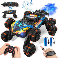 Remote Control Car 8WD Off Road Stunt Car with Gesture Sensing Drift RC Car with LED Light Music and
