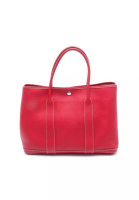 Hermes 二奢 Pre-loved Hermès garden party PM Handbag tote bag Negonda leather Red silver hardware □L stamp