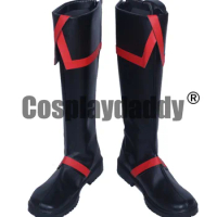 D.Gray-man Allen Walker Black Long Adult Cosplay Shoes Boots S008