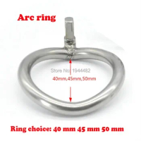 Stainless Steel Cock Rings Metal Cock Cage Chastity Belt Bondage Gear Arc Ring Penis Ring Sex Toys Chastity Cage Chastity Device