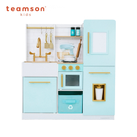 Teamson比斯開木製玩具廚房(附13配件)-薄荷綠