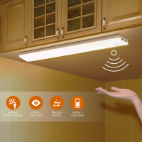 Led Cabinet Light Home Wall Lamp Indoor Lustre Kitchen Night Lights USB Rechargeable Lighting Room Sensor Lamps Battery Light