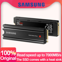 New Samsung 980 PRO SSD With Heatsink 1TB 2TB PCIe Gen 4 NVMe M.2 Internal Solid State Hard Drive Heat Control PS5 Compatible