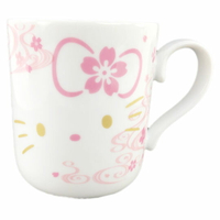 小禮堂 Hello Kitty 日製 陶瓷馬克杯 咖啡杯 茶杯 陶瓷杯 YAMAKA陶瓷 (粉白 櫻花)