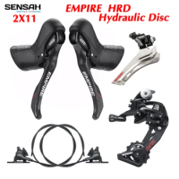 SENSAH EMPIRE HRD Disc 2x11s Road Bike Hydraulic Disc Brake Groupset, Hydraulic Disc Alloy 22s carbon Shifters