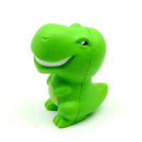 Kawaii Squishies Green Cartoon Dinosaur Squishy Slow Rising Squeeze Toys PU Simulation Stress Relief Vent Toy for Kids Adult