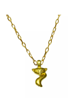 LITZ [SPECIAL] LITZ 999 (24K) Gold Shell Pendant With 9K Yellow Gold Chain EP0296-N