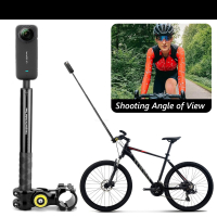 MAXGO สำหรับ Insta 360 X3 One X2รถจักรยานยนต์จักรยานจักรยาน Handlebar Mount ที่มองไม่เห็น Monopod อุปกรณ์เสริมสำหรับ Insta360 Gopro Camera
