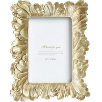 6吋金色羽毛創意相框 居家擺飾 禮品 禮物
