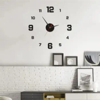 Diy Wall Clock Frameless Wall Sticker Wall Clock Home Bedroom Living Room Quiet Personalized Wall Clock Wall Decoration