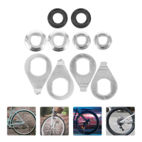 Bicycle Nut Fixed Axle Nuts Wheel Washers Kit Durable Hub Safety Flange Protective for Bicycles Fastening