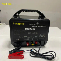 PAPASTOP B120350 12 volts battery and solar panel 3.5j output power 12000V output voltage DC power electronic fencing emergizer