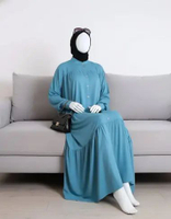Gamis cassandra basic | gamis polos rayon twill tebal adem | gamis busui | Wardah L